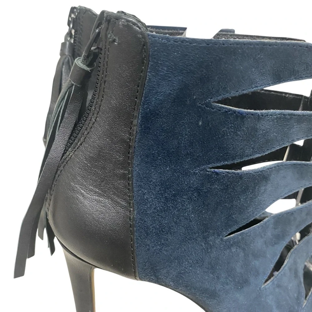 Lord & Taylor Florynce Blue Suede Heeled Gladiator - 7.5 - China